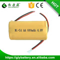 Fornecimento de fábrica de Guangzhou recarga ni-cd aa 700 mah 4.8 v bateria